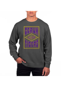 Uscape LSU Tigers Mens Black Pigment Dyed Long Sleeve Crew Sweatshirt