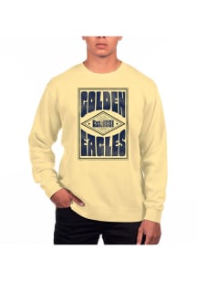 Uscape Marquette Golden Eagles Mens Yellow Pigment Dyed Long Sleeve Crew Sweatshirt