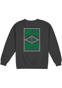 Uscape North Texas Mean Green Mens Black Pigment Dyed Long Sleeve Crew Sweatshirt