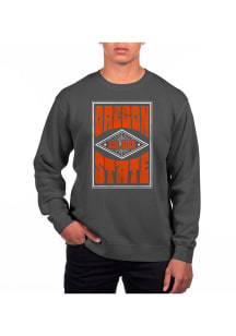 Uscape Oregon State Beavers Mens Black Pigment Dyed Long Sleeve Crew Sweatshirt