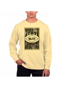 Uscape Wichita State Shockers Mens Yellow Pigment Dyed Long Sleeve Crew Sweatshirt