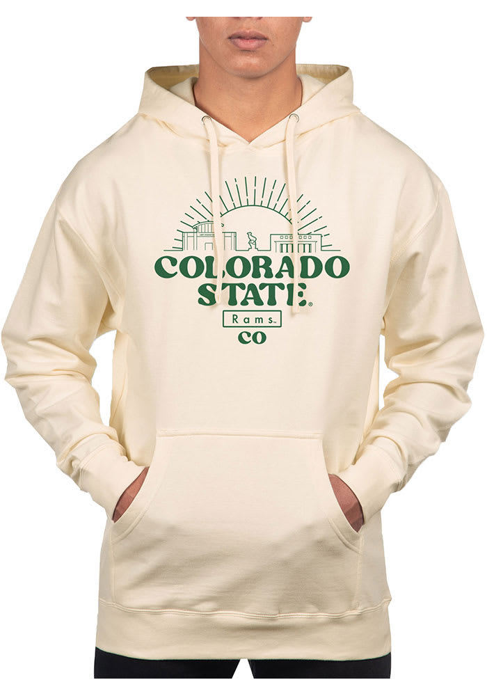 Colorado State Rams Mens White Pullover Long Sleeve Hoodie