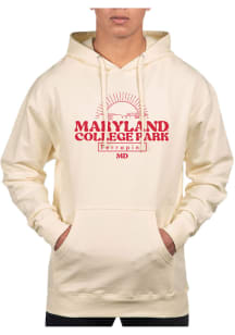 Mens Maryland Terrapins White Uscape Pullover Hooded Sweatshirt