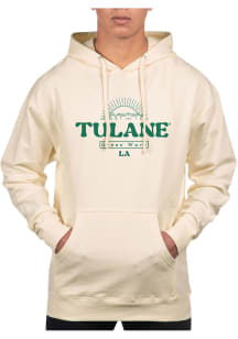Uscape Tulane Green Wave Mens White Pullover Long Sleeve Hoodie