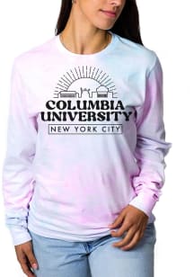 Uscape Columbia College Cougars Womens Pink Pastel Cloud Tie Dye LS Tee