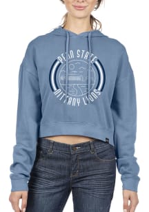 Uscape Penn State Nittany Lions Womens Blue Pigment Dyed Crop Hooded Sweatshirt