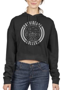Uscape Providence Friars Womens Black Pigment Dyed Crop Hooded Sweatshirt