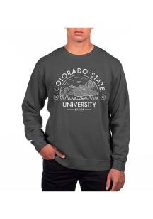 Uscape Colorado State Rams Mens Black Pigment Dyed Long Sleeve Crew Sweatshirt