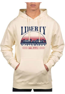 Uscape Liberty Flames Mens White Pullover Long Sleeve Hoodie