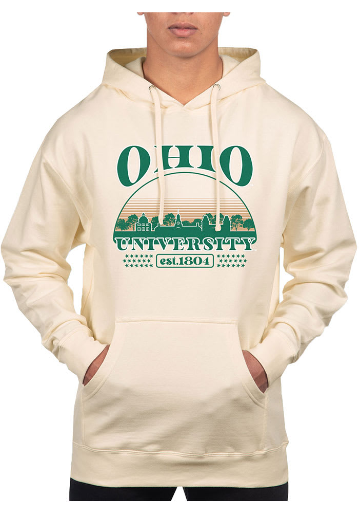 Uscape Ohio Bobcats Mens White Stars Pullover Long Sleeve Hoodie