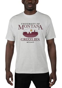 Uscape Montana Grizzlies Grey Renew Recycled Sustainable Short Sleeve T Shirt