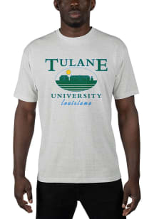 Uscape Tulane Green Wave Grey Renew Recycled Sustainable Short Sleeve T Shirt