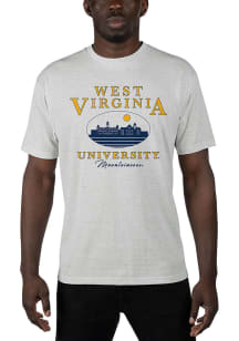 Uscape West Virginia Mountaineers Grey Renew Recycled Sustainable Short Sleeve T Shirt