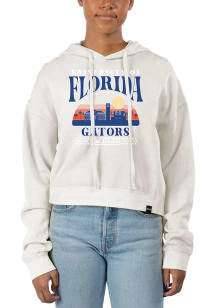 Uscape Florida Gators Womens White Pigment Dyed Crop Hooded Sweatshirt