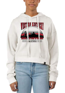 Uscape Western Kentucky Hilltoppers Womens White Pigment Dyed Crop Hooded Sweatshirt