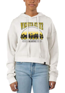 Uscape Wichita State Shockers Womens White Pigment Dyed Crop Hooded Sweatshirt