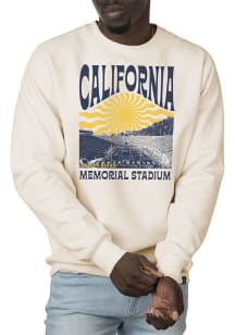 Uscape Cal Golden Bears Mens White Premium Heavyweight Long Sleeve Crew Sweatshirt