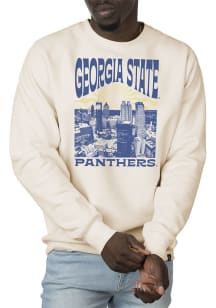 Uscape Georgia State Panthers Mens White Premium Heavyweight Long Sleeve Crew Sweatshirt