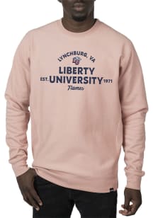 Uscape Liberty Flames Mens Pink Premium Heavyweight Long Sleeve Crew Sweatshirt