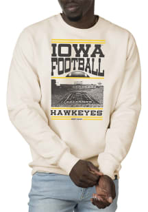 Uscape Iowa Hawkeyes Mens White Premium Heavyweight Long Sleeve Crew Sweatshirt