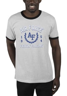 Uscape Air Force Falcons Grey Renew Ringer Recycled Sustainable Short Sleeve T Shirt