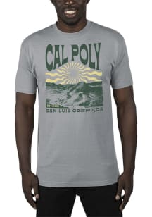 Uscape Cal Poly Mustangs Grey Renew Recycled Sustainable Short Sleeve T Shirt