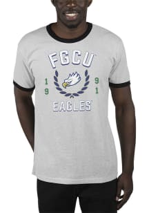 Uscape Florida Gulf Coast Eagles Grey Renew Ringer Recycled Sustainable Short Sleeve T Shirt