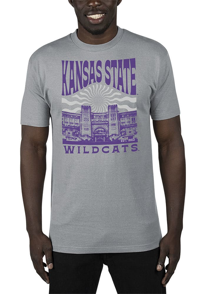 Uscape K-State Wildcats Grey Renew Recycled Sustainable Short Sleeve T Shirt