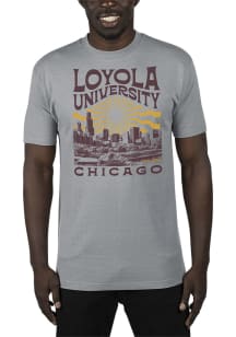 Uscape Loyola Ramblers Grey Renew Recycled Sustainable Short Sleeve T Shirt
