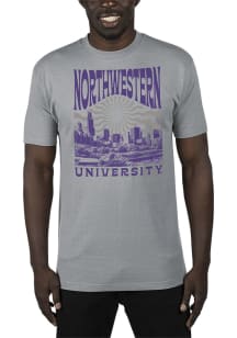Uscape Northwestern Wildcats Grey Renew Recycled Sustainable Short Sleeve T Shirt