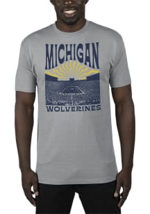 Uscape Michigan Wolverines Grey Renew Recycled Sustainable Short Sleeve T Shirt