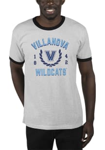 Uscape Villanova Wildcats Grey Renew Ringer Recycled Sustainable Short Sleeve T Shirt