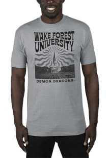 Uscape Wake Forest Demon Deacons Grey Renew Recycled Sustainable Short Sleeve T Shirt