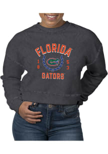 Uscape Florida Gators Womens Black Pigment Dyed Crop Crew Sweatshirt