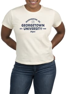 Uscape Georgetown Hoyas Womens White Vintage Short Sleeve T-Shirt