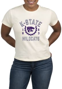 K-State Wildcats White Uscape Vintage Academy Short Sleeve T-Shirt