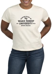 Uscape Wake Forest Demon Deacons Womens White Vintage Banner Short Sleeve T-Shirt