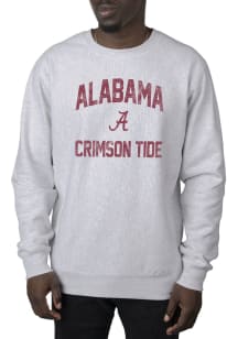 Uscape Alabama Crimson Tide Mens Grey Premium Heavyweight Long Sleeve Crew Sweatshirt