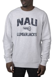 Uscape Northern Arizona Lumberjacks Mens Grey Premium Heavyweight Long Sleeve Crew Sweatshirt