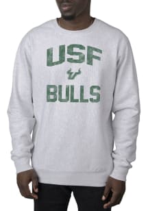 Uscape South Florida Bulls Mens Grey Premium Heavyweight Long Sleeve Crew Sweatshirt