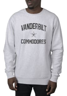 Uscape Vanderbilt Commodores Mens Grey Premium Heavyweight Long Sleeve Crew Sweatshirt