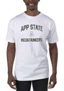 Uscape Appalachian State Mountaineers White Garment Dyed Short Sleeve T Shirt
