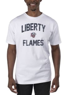Uscape Liberty Flames White Garment Dyed Short Sleeve T Shirt