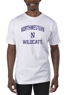 Uscape Northwestern Wildcats White Garment Dyed Short Sleeve T Shirt