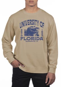 Uscape Florida Gators Mens Tan Pigment Dyed Wilder Long Sleeve Crew Sweatshirt
