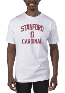 Uscape Stanford Cardinal White Garment Dyed Short Sleeve T Shirt