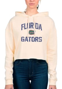 Uscape Florida Gators Womens White Crop Hooded Sweatshirt