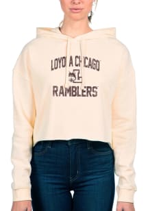 Uscape Loyola Ramblers Womens White Crop Hooded Sweatshirt