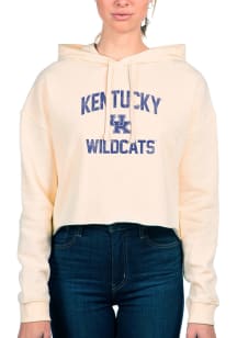 Uscape Kentucky Wildcats Womens White Crop Hooded Sweatshirt