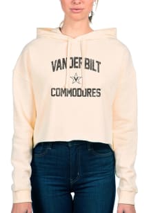 Uscape Vanderbilt Commodores Womens White Crop Hooded Sweatshirt